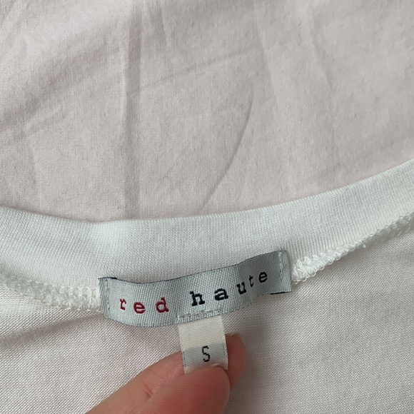 NWOT Ted Haute white top, Flowy, silk, V neck, size S - Picture 3 of 9